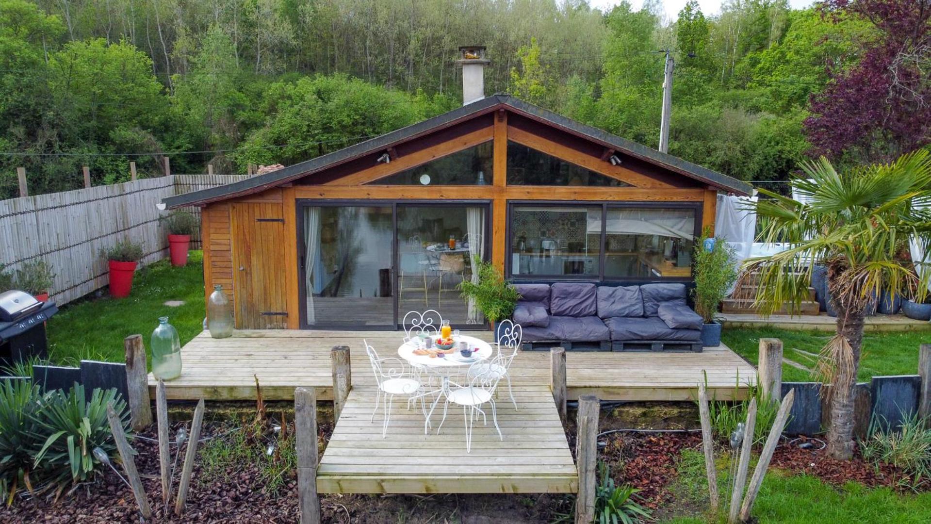 Kaebane 85, Lodge Avec Spa Au Bord De L'Eau Prouilly Exteriör bild